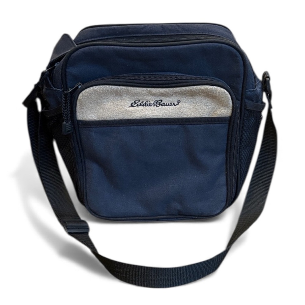 Eddie Bauer Men's Messenger Bag Travel Camera Bag Multipurpose Bag Navy